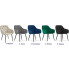 Kolory welurowego krzesła z kompletu Antal