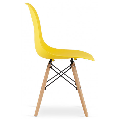 Skandynawskie żółte krzesła do jadalni Naxin 4S