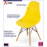 Żółte skandynawskie krzesło Naxin 4S