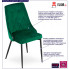 infografika zestawu 4 tapicerowanych ciemnozielonych krzeseł do jadalni Imre
