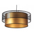 Czarno-złota lampa wisząca z siatkowym abażurem S421-Karva