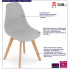 infografika zestawu 4 szt szarych skandynawskich krzeseł do salonu lajos