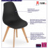 infografika kompletu 4 czarnych nowoczesnych krzeseł do salonu lajos