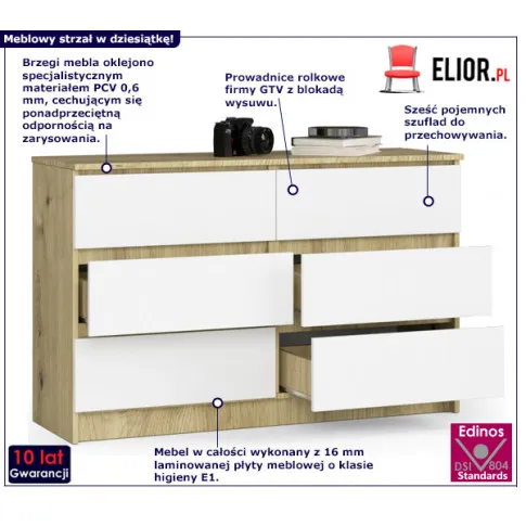 Matowa komoda Diron 3X