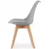 zestaw 4 nowoczesnych szarych krzeseł do kuchni asaba 3s