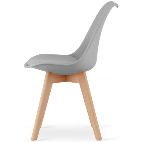 zestaw 4 nowoczesnych szarych krzeseł do kuchni asaba 3s