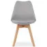 zestaw 4 skandynawskich krzeseł z poduszka z ekoskory kolor szary asaba 3s
