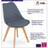 infografika zestawu 4 szt grafitowych krzeseł z bukowymi nogami asaba 3s