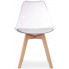 zestaw 4 szt nowoczesnych krzeseł z biała poduszką z ecoskóry asaba 3s