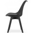 4x czarne ergonomiczne krzesło do jadalni w stylu skandynawskim asaba 4s