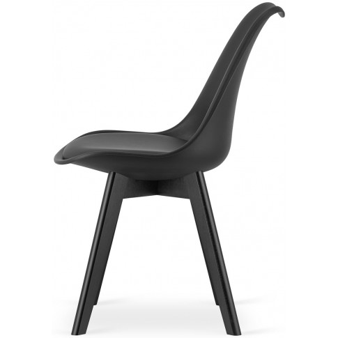 4x czarne ergonomiczne krzesło do jadalni w stylu skandynawskim asaba 4s