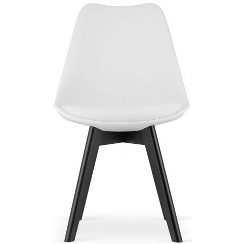 4x białe nowoczesne krzesło z czarnymi nogami asaba 4s
