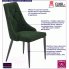 Zielone pikowane krzesło w stylu glamour Roni