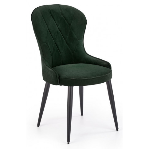 Zielone tapicerowane krzesło do salonu Kordo