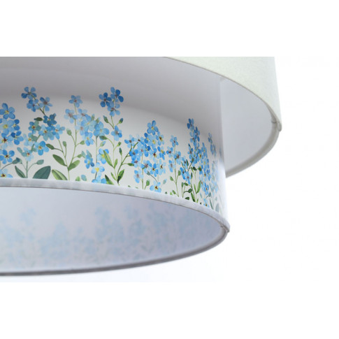 Podwójny abażur lampy S427-Ansa w kwiaty