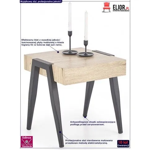 Fotografia Kwadratowa ława Savis - dąb san remo z kategorii Ławy i stoliki