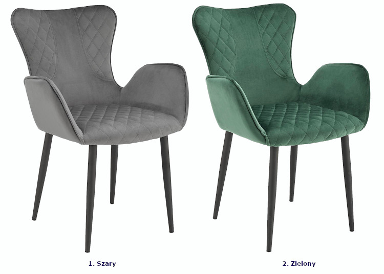 Produkt Szare tapicerowane krzesło - Bremo - zdjęcie numer 2