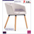 Fotografia Beżowe krzesło tapicerowane Nevil z kategorii Krzesła tapicerowane