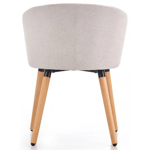 Szczegółowe zdjęcie nr 4 produktu Beżowe krzesło tapicerowane Nelik