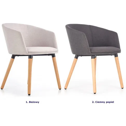 Zdjęcie beżowe krzesło drewniane Nelik | Edinos.pl