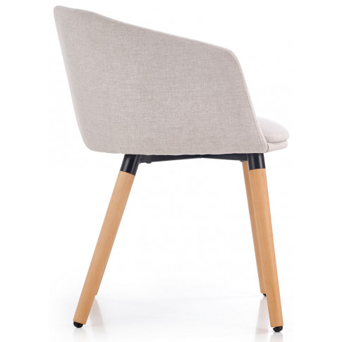 Szczegółowe zdjęcie nr 5 produktu Beżowe krzesło tapicerowane Nevil