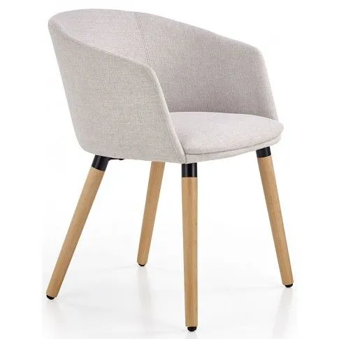Zdjęcie produktu Tapicerowane krzesło drewniane Nevil - jasny popiel.