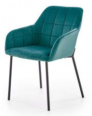 Komplet ciemnozielonych nowoczesnych krzeseł 4 szt. kolor - Zeppen 4S w sklepie Edinos.pl