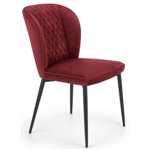 Bordowe tapicerowane krzeslo Wilhelm