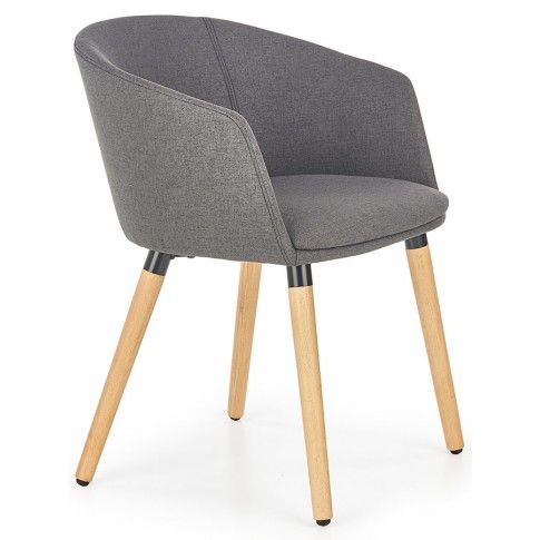 Zdjęcie produktu Skandynawskie krzesło kubełkowe Nevil - ciemny popiel.