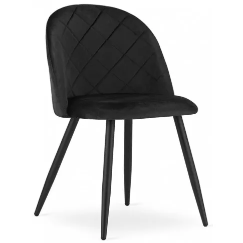 Czarne krzesło tapicerowane do salonu Batio 3S