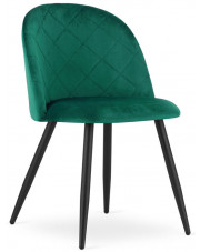 Zestaw zielonych krzeseł tapicerowanych 4szt. - Batio 3S w sklepie Edinos.pl