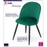 Zielone pikowane krzesło velvetowe Batio 3S