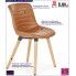 Fotografia Krzesło drewniane Lorien - brązowe z kategorii Krzesła drewniane