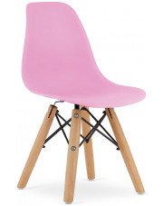 Komplet różowych krzeseł do pokoju dziecięcego 4 szt. - Suzi