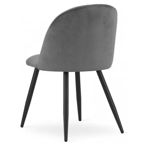 Szare velvetowe krzesło Batio 3S