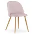 Różowe welurowe krzesło pikowane Batio 4S