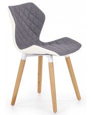 Stylowe krzesło tapicerowane Kilmer - popielate w sklepie Edinos.pl