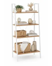 Loftowy regał do garażu otwarty dąb sonoma + biały - Revers 6X w sklepie Edinos.pl