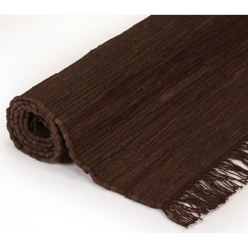 Brązowy ręcznie tkany dywan Kevis