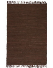 Brązowy prostokątny dywan do salonu 120x170 cm - Kevis w sklepie Edinos.pl