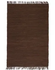 Brązowy prostokątny dywan do salonu 120x170 cm - Kevis w sklepie Edinos.pl