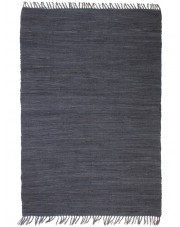 Antracytowy dywan z frędzlami 80x160 cm - Kevis w sklepie Edinos.pl