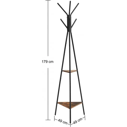 wymiary wieszaka z 2 półkami do biura przedpokoju ortis