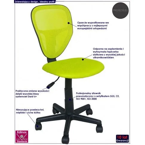 Fotografia Fotel młodzieżowy Pessa - popiel z kategorii Siedziska dla dzieci i młodzieży