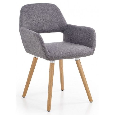 Zdjęcie produktu Drewniane krzesło z podłokietnikami Odeon - popiel.