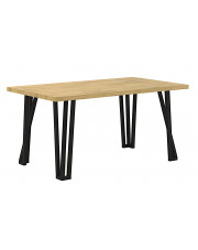Dębowy stół ze stalowymi nogami - Ferrolo 3X  w sklepie Edinos.pl