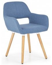 Krzesło tapicerowane Odeon - niebieskie w sklepie Edinos.pl