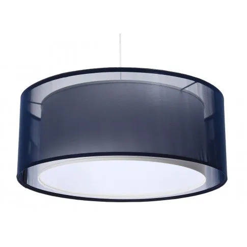 Zdjęcie produktu Granatowa lampa wisząca z podwójnym abażurem - S436-Vilena.