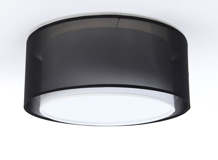 Czarny okrągły plafon nad stół do salonu i jadalni S437-Vilena