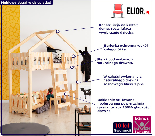 Piętrowe łóżko z drabinką Salva 4X